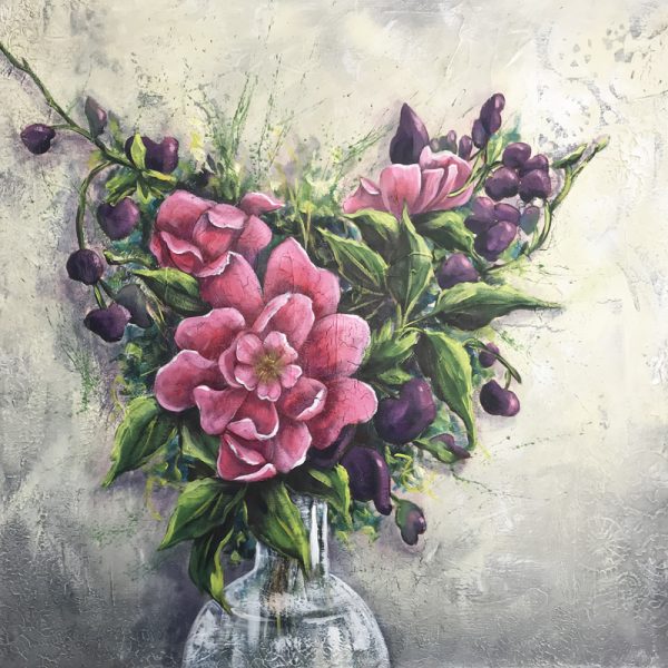 fkeurs peintes sur toile